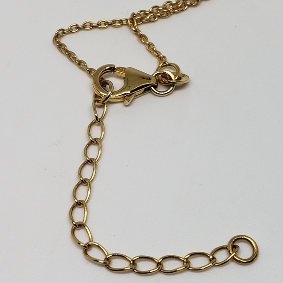 NWT, 1.65ctw Moissanite Horseshoe Shaped Necklace in 18k Gold Over Sterling Silv - Picture 8 of 11